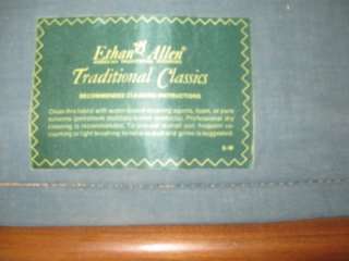 Ethan Allen Collection Heirloom Nutmeg Maple Upholstered Loveseat 7542 