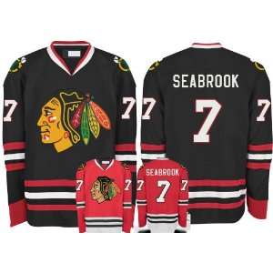 EDGE Chicago Blackhawks Authentic NHL Jerseys #7 SEABROOK BLACK Jersey 