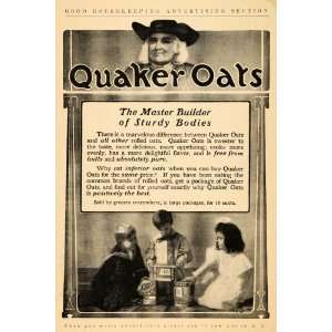  1906 Ad Quaker Oats Children Playing Quaker Box Blocks 