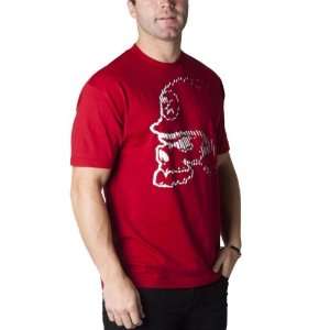 Metal Mulisha Shock Wave Mens Short Sleeve Sports Wear Shirt   Red 
