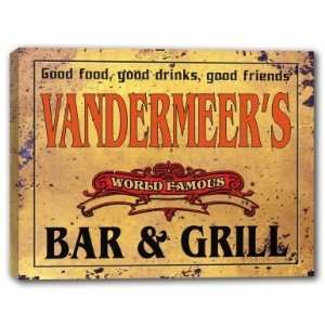  VANDERMEERS Family Name World Famous Bar & Grill 