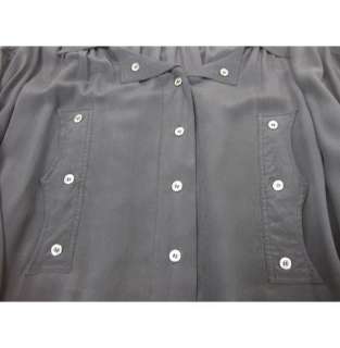 Isabel Marant Etoile Black Washed Silk Oversize Shirt Dress  
