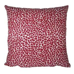  16 Inch Red Leopard Print Decorative Pillow Cover: Home 