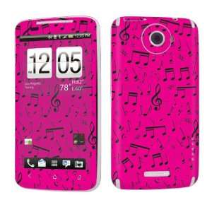  HTC One X AT&T Vinyl Protection Decal Skin Music Note Pink 