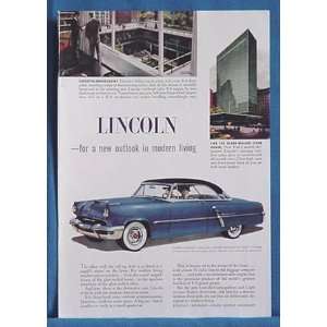 1952 Lincoln Cosmopolitan Print Ad (639)