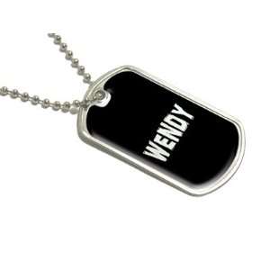 Wendy   Name Military Dog Tag Luggage Keychain: Automotive