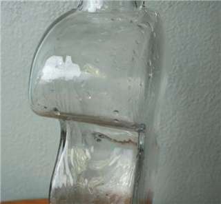   Blenko Bottle Vase Decanter Clear Contour Mid Century Eames Era  