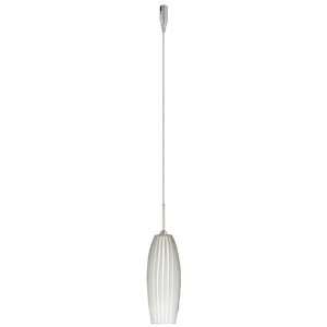 BESA RXP Courgette White Glossy Satin Nickel Quick Connect 12V Pendant 