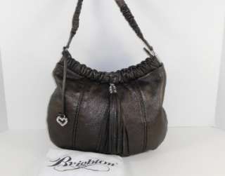   Metallic Leather Gigi Convertible Hobo Handbag Purse Authentic  