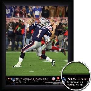   Patriots Personalized NFL Action QB Framed Print