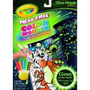  Crayola Color Wonder Glow Murals and Markers Toys & Games