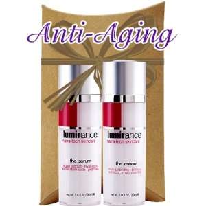  Lumirance skin serum and Anti Aging cream with Hyaluronic 