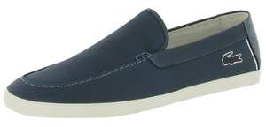 LACOSTE Harisson Canvas Slip On Moccasin Loafers Casual Sneaker Mens 