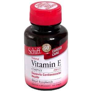  Schiff Natural Vitamin E Complex, 200 IU, Softgels, 100 