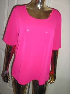White Stag Pink Scoop Neck Crepe Top Size L/G 12 14  