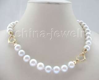 Gorgeous AAA+ 19 12mm Tahitian white round FW pearl necklace   GP 