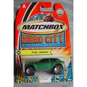  Matchbox Hero City Jeep Compass #51 GREEN: Toys & Games