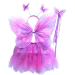    Pink 4 piece Butterfly Fairy Princess Costume 