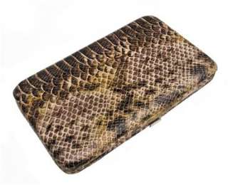 Animal Brown Design Thick Size Clutch Hard Case Wallet  