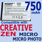 HQRP Battery fits Creative Zen MicroPhoto  4GB 8GB