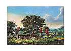 Autumn in New England Currier & Ives Fridge Magnet