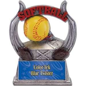 Custom Hasty Awards 6 Softball Ultimate Resin Trophies BLUE COLOR TEK 