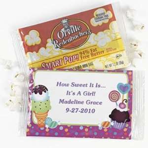 12 Personalized Sweet Treat Microwave Popcorn   Candy & Candy Wrappers 
