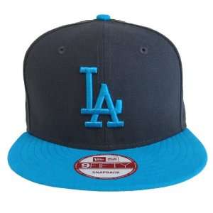   Angeles Dodgers Custom Retro New Era Snapback Cap Hat Grey Aqua Blue