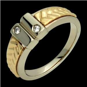   Fabulous 14k Two Tone Ladies Gold Diamond Ring   Custom Made.: Jewelry