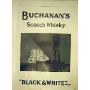  Scotch Whisky BuchananS Black White Ships 1911 Advert 