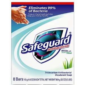  Safeguard Antibacterial Bar Soap with Aloe 8 count (Pack 