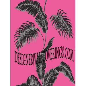 Paradisio Black/Pink Banana and Palm leaf tropical: Home 
