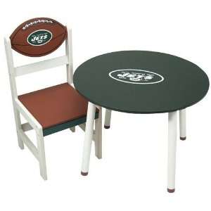 New York Jets NFL Childrens Wooden Table (23(Dia)x17 