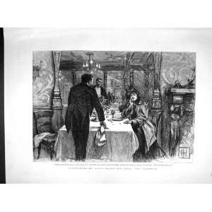   1893 ILLUSTRATION GRANT ALLEN STORY SCALLYWAG DINNER