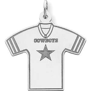  Sterling Silver NFL Dallas Cowboys Football Jersey Charm 
