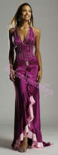   /bridesmaid Party Gown Prom Cutaway Dress Custom made all size  