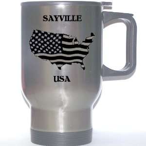  US Flag   Sayville, New York (NY) Stainless Steel Mug 