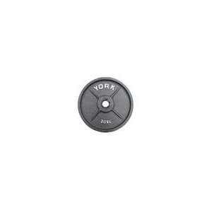  York Cast Iron Olympic Plate (Uncalibrated) 20 kg: Sports 
