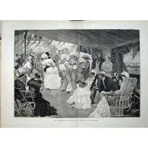   1882 Woodville Art Men Women Dancing Ship Man Of War
