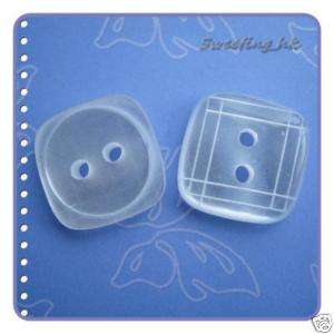 15 Designer Clear Simple Sewing Button 15mm D22  