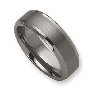  Dura Tungsten Beveled Edge 8mm Brushed and Polished Band 