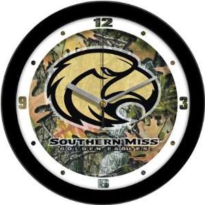  Southern Miss Golden Eagles USM NCAA 12In Camo Wall Clock 