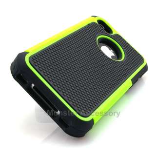 Green Executive Series Dual Layer Hard Case Gel Cover For Apple iPhone 