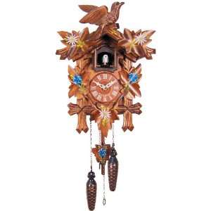  German Black Forest Cuckoo Clock   With Blue Flowers: Home 