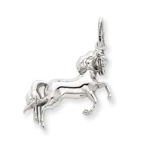  14k White Gold Carnival Horse Charm   JewelryWeb Jewelry