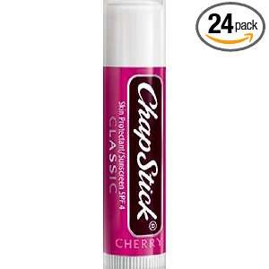 ChapStick Classic Lip Balm SPF 4, Cherry, 0.15 Ounce Sticks (Pack of 
