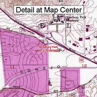  USGS Topographic Quadrangle Map   Newbury Park, California 