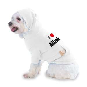  I Love/Heart Alfredo Hooded T Shirt for Dog or Cat LARGE 