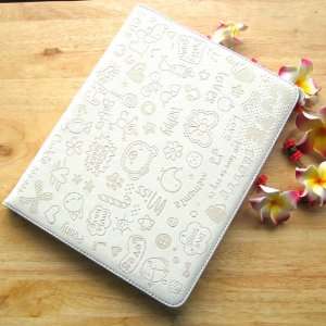  Smart Cute Pretty Lovely white Leather Cover Case for iPad 