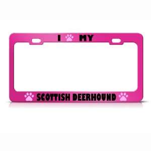  Scottish Deerhound Paw Love Pet Dog Metal license plate 